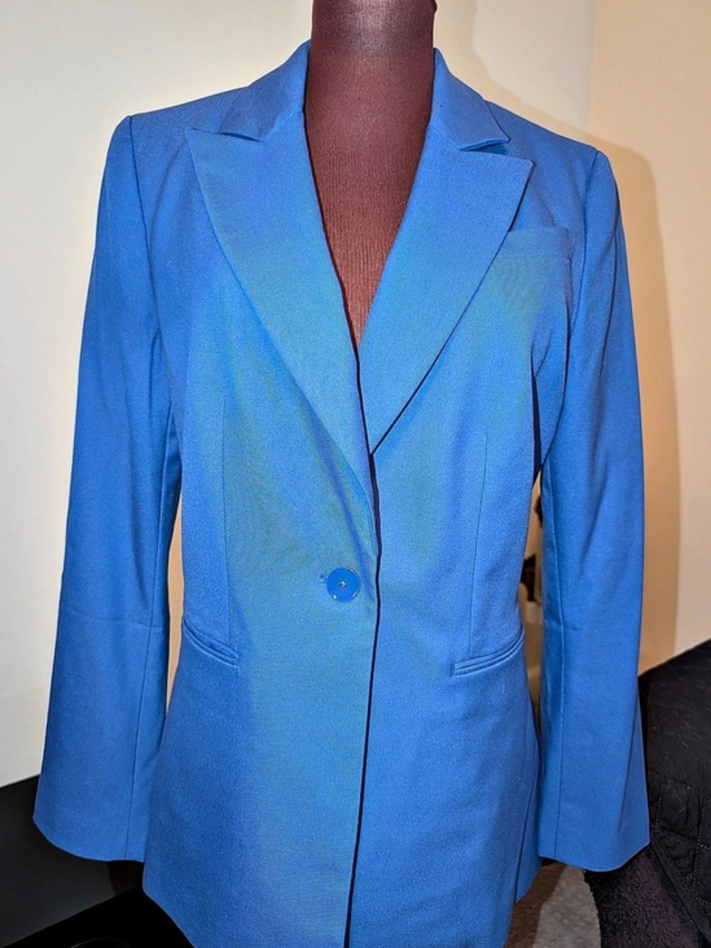 White House Black Market Blue Blazer Size 8 Like New